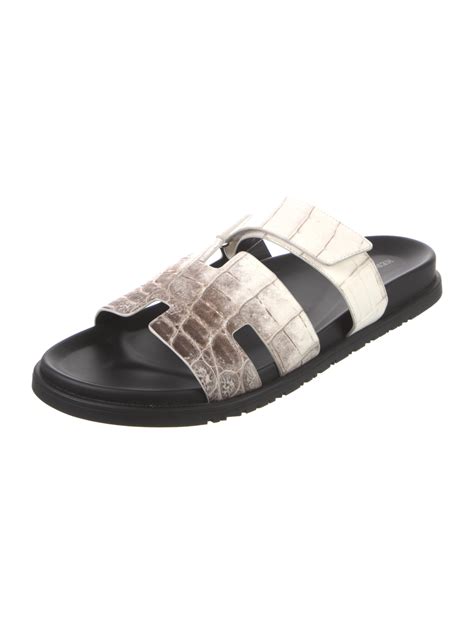 hermes crocodile men's slides|hermes chypre sandal men.